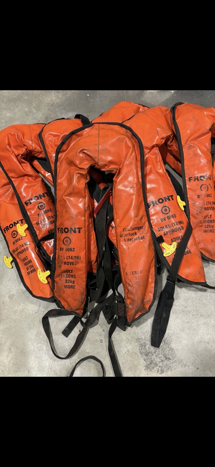 Challenger Interlock 275N SOLAS Lifejacket — Ex-Vessel, Unserviced