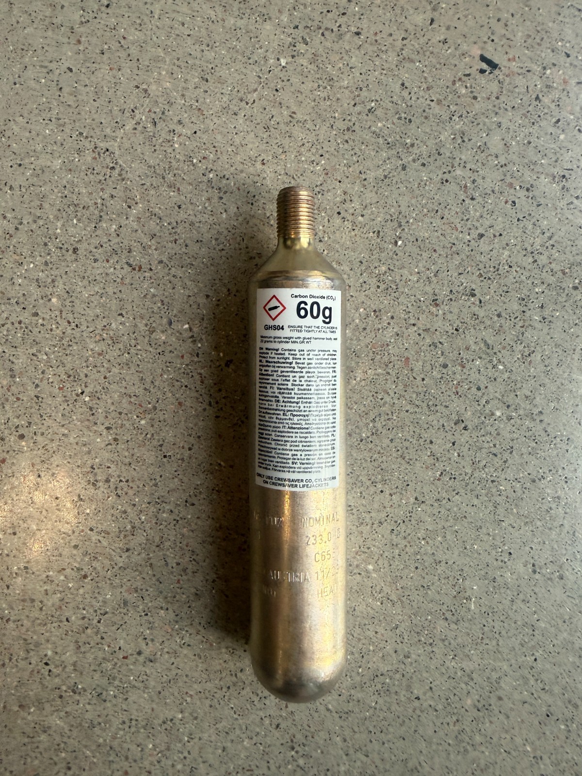 60g Lifejacket Cylinder
