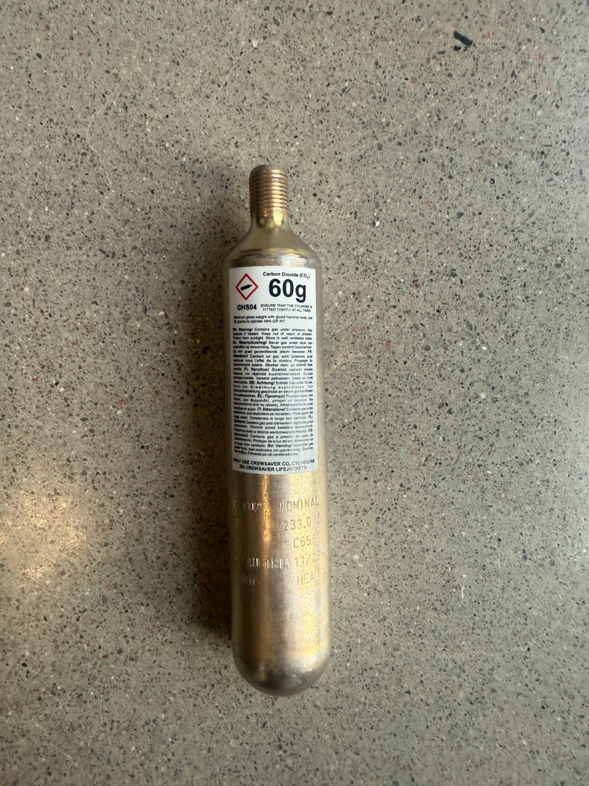 60g Lifejacket Cylinder — photo 2 of 2